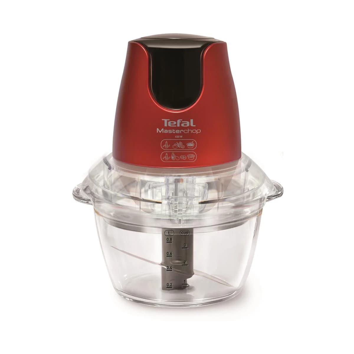 MasterChop 500 Watt 1 Litre Cam Doğrayıcı Rondo - Kırmızı