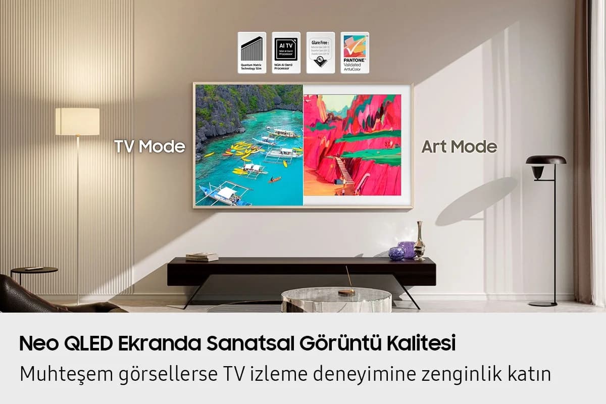 65" The Frame Pro LS03FW 4K QLED Sanat Modu Vision AI Smart TV (2025)