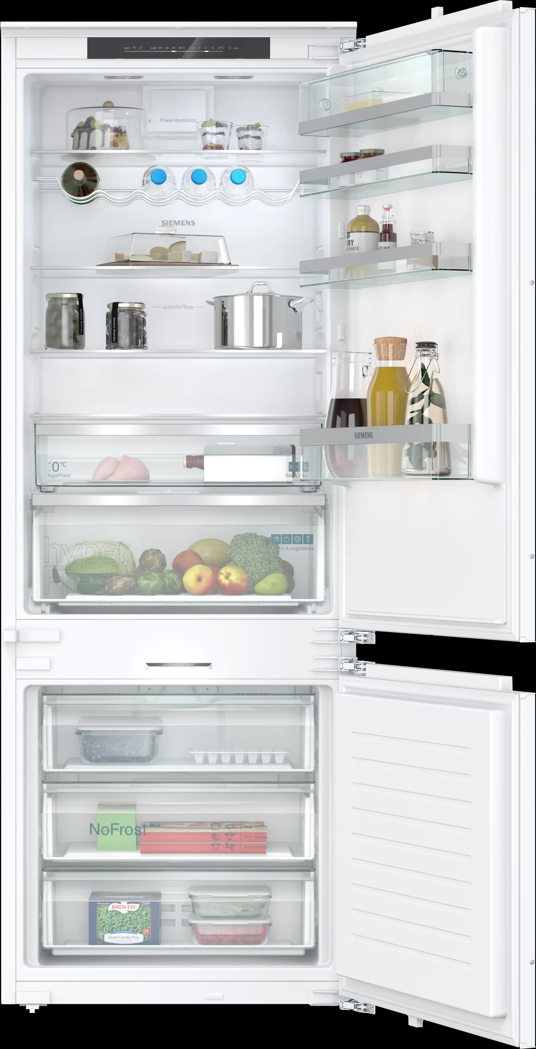 iQ500 Alttan Donduruculu Ankastre Buzdolabı 193.5 x 70.8 cm softClosing Düz Menteşe