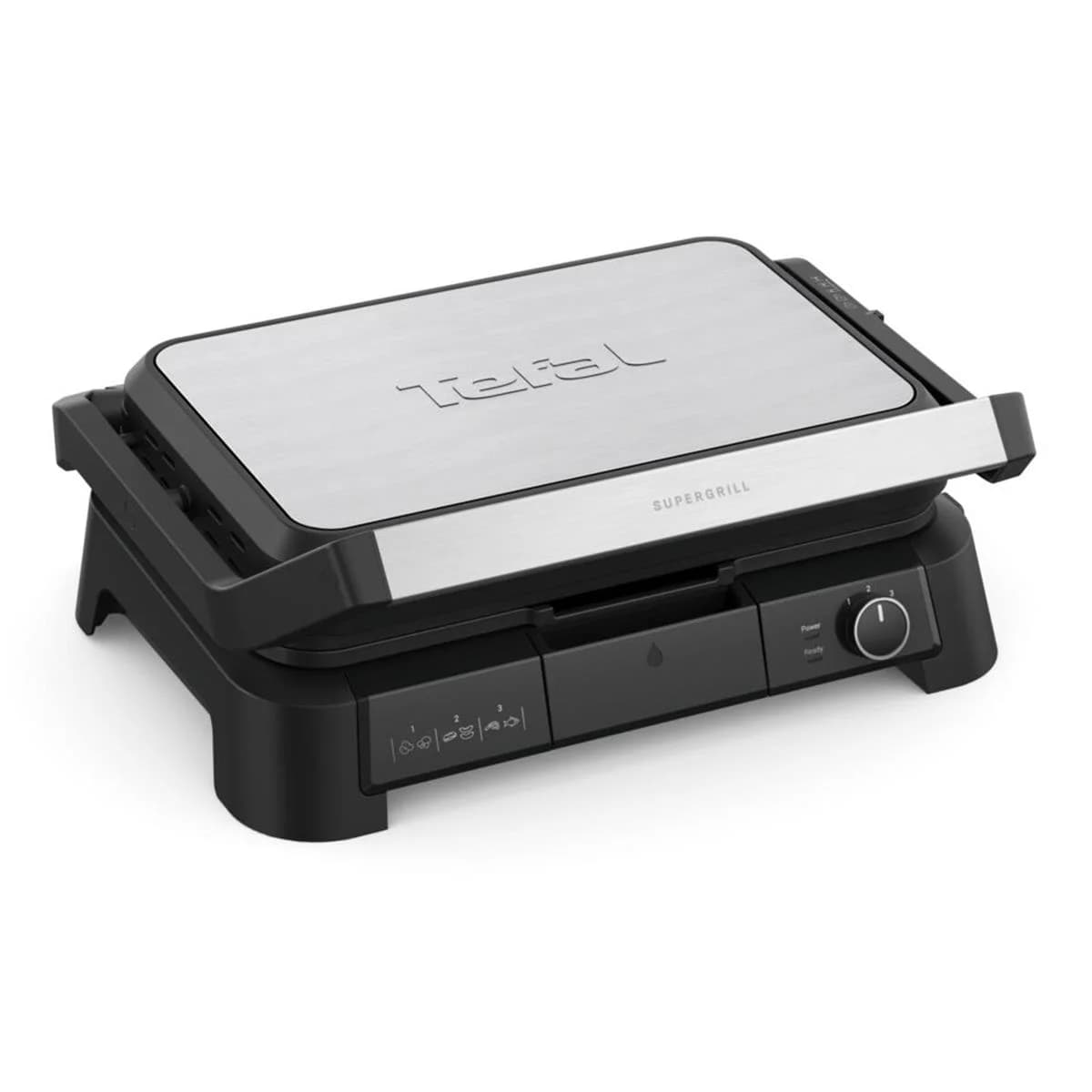 SuperGrill 3in1 XL 8 Porsiyon Kapasiteli 2200 Watt Barbekü Izgara ve Tost Makinesi - Inox