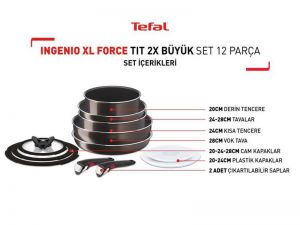 Ingenio XL Force Titanyum 2X Büyük Set 12 Parça